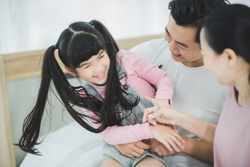 Family Happy at Home Because of Crystals