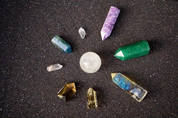 A diverse collection of polished crystal, showcasing the variety available from a crystal wholesaler.