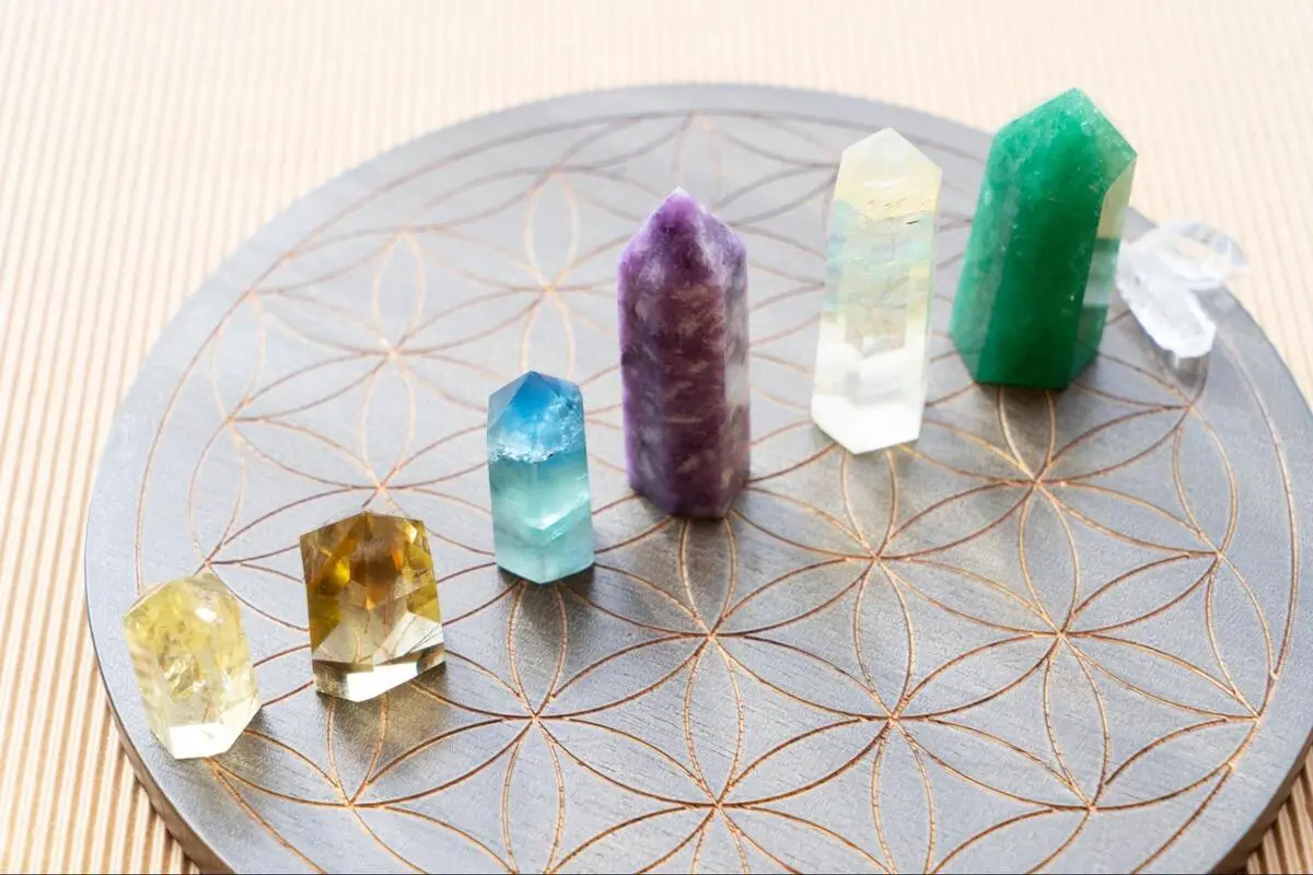 A variety of colourful, smooth tumbled stones