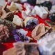 A collection of raw, unpolished crystals.